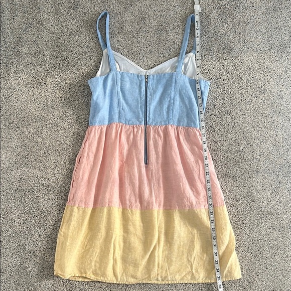 Cynthia Rowley Linen Colorblock Dress - Picture 2 of 4